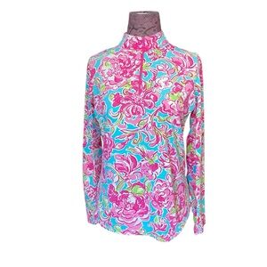 ICIKULS Painted Floral Print Golf Top